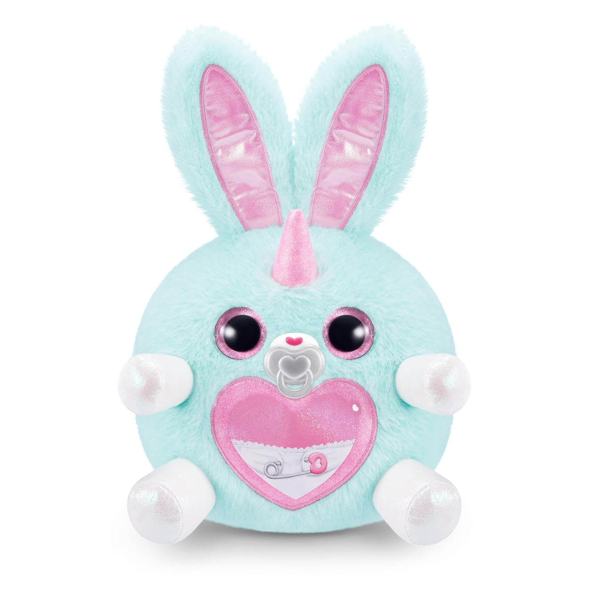 Rainbocorns pacifier care shows nurturing play with a tiny baby friend.