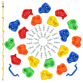 Rainbow Craft knotted rope 8ft provides sturdy grip for safe kid climbing sessions.