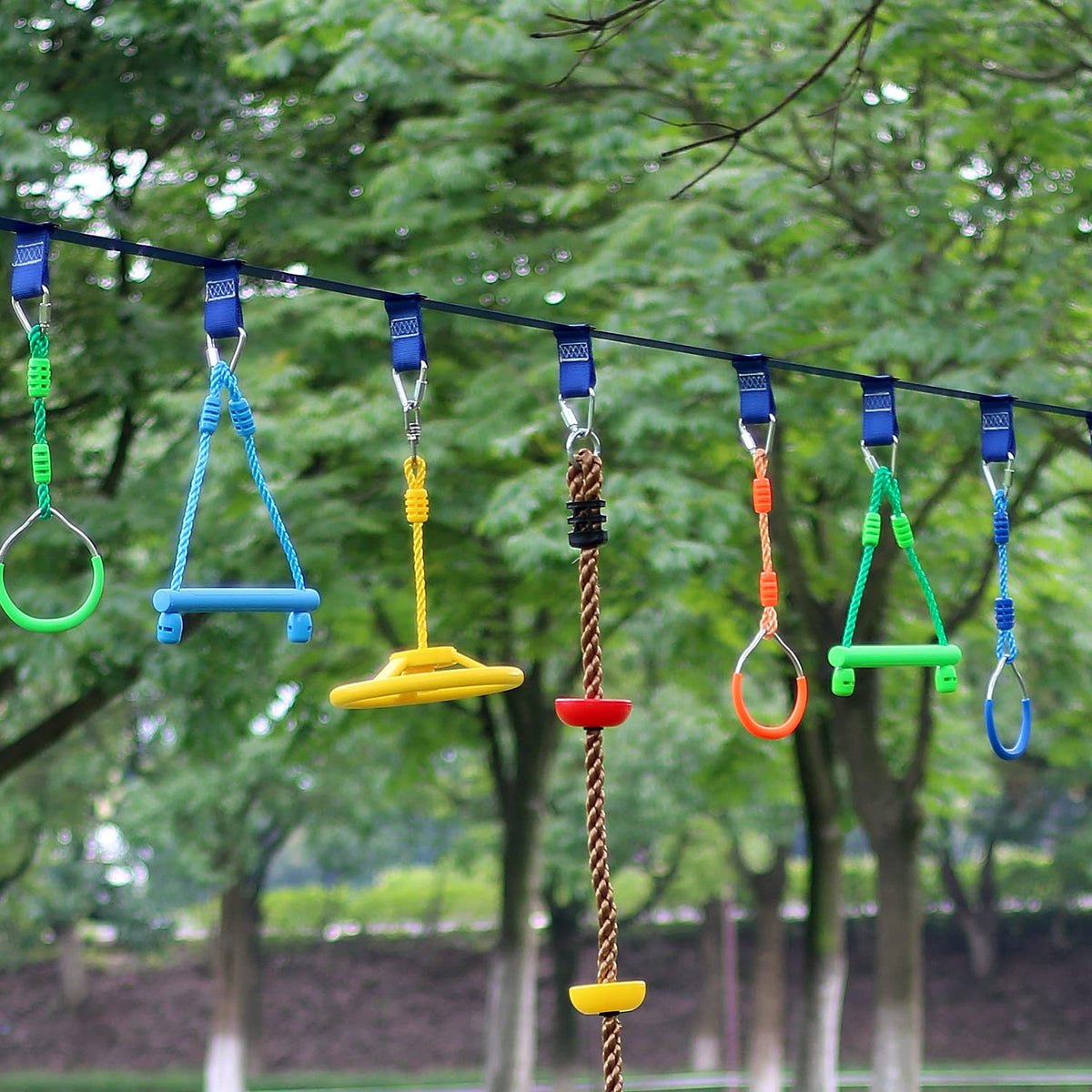 Rainbow Craft hanging bars assembly setup for quick use and play.