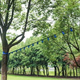 Rainbow Craft Ninja Slackline with safety features and reinforced loops.