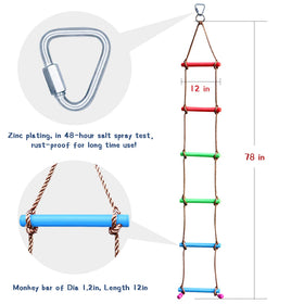 Rainbow Craft rope ladder for playground use and imaginative play.