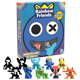 Rainbow Friends 10-pack minifigures for display and imaginative play.