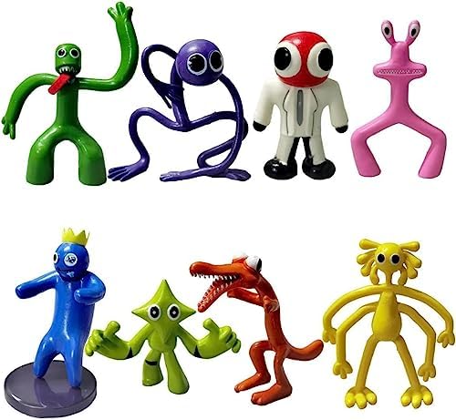 Rainbow Friends 8-piece action figures set for safe, durable play.