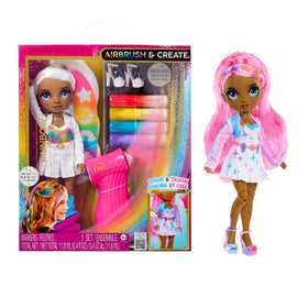 Rainbow High airbrush-create doll kit enables customizable fashion play.