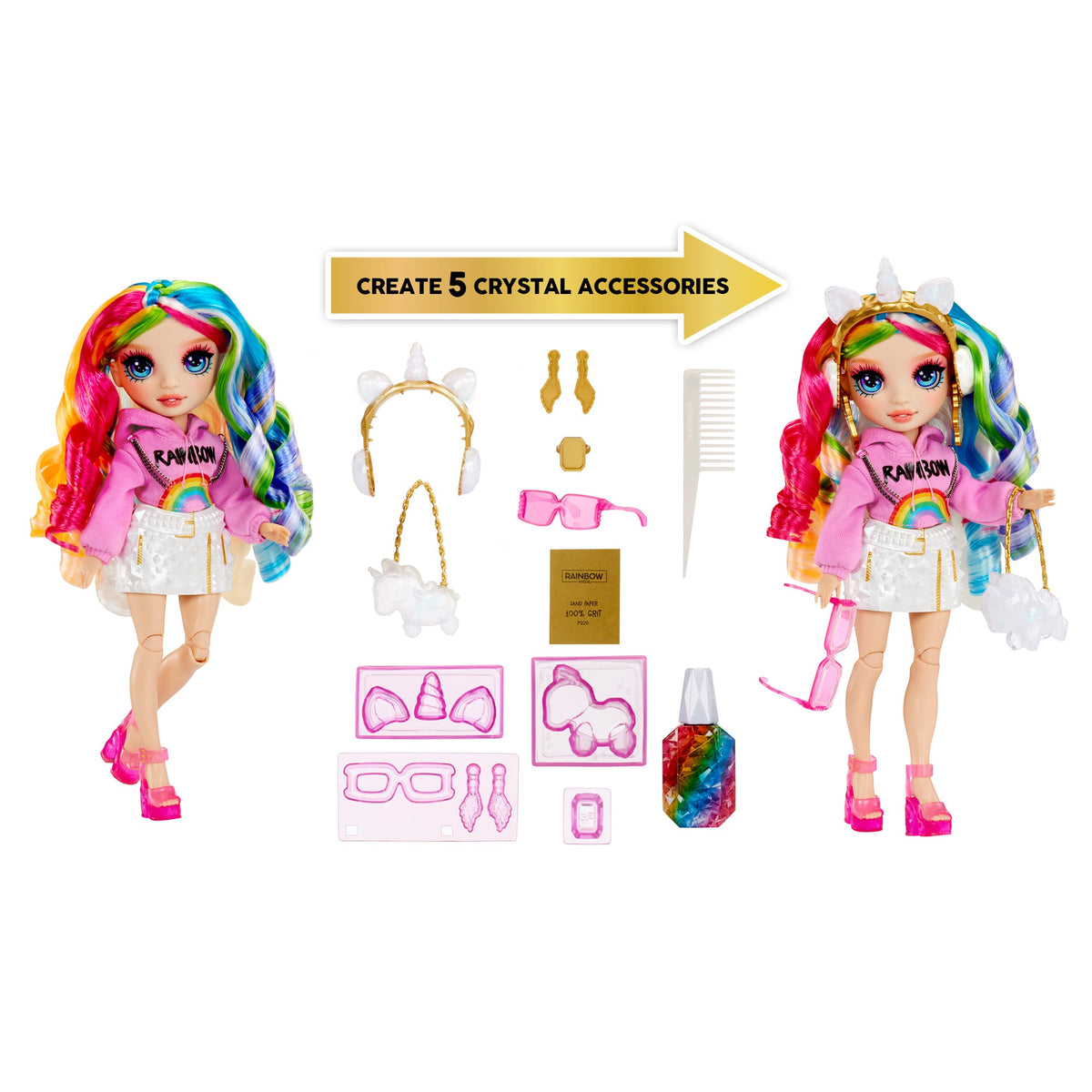 Rainbow High Amaya crystal accessory Make It Kit, easy DIY craft project