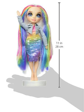 Rainbow High Amaya doll stand supports easy posing and display.