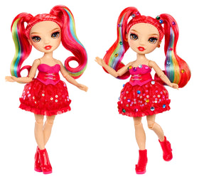 Glossy Vivienne Rouge hair with long lashes and luminous eyes