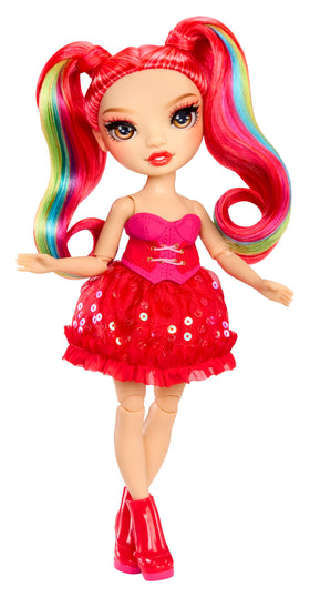 Packaging display of Rainbow High Be Dazzling Vivienne Rouge set