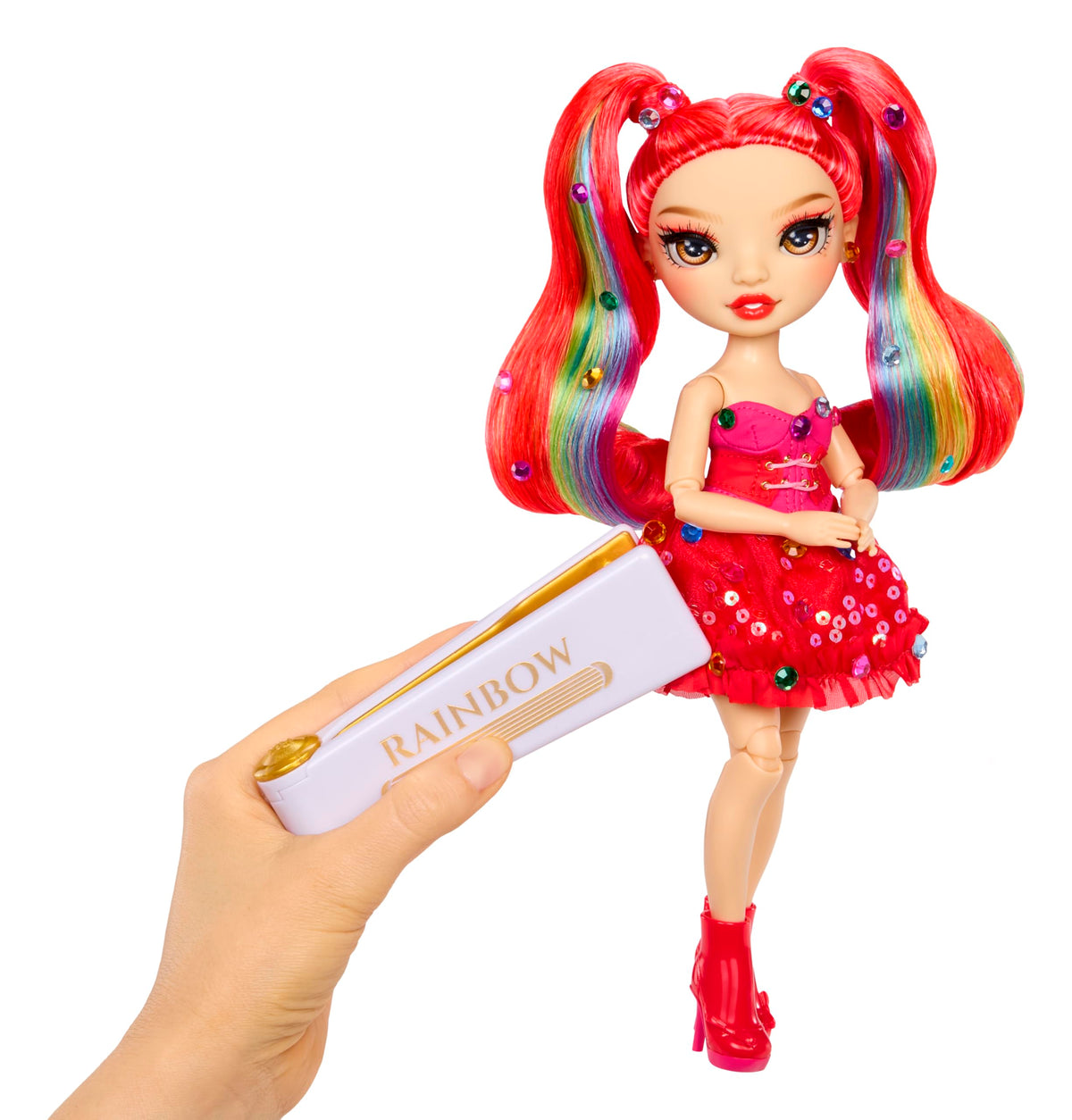 Vivienne Rouge posing on a mini runway for chic fashion moments