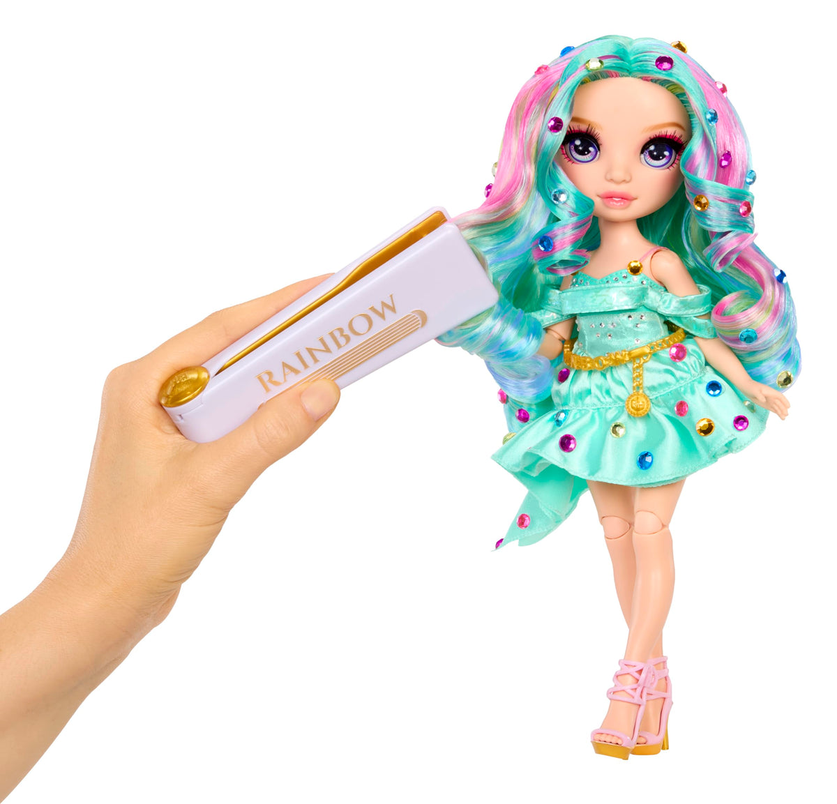 Rainbow High bedazzling gems set for glittery outfits and hair accents.