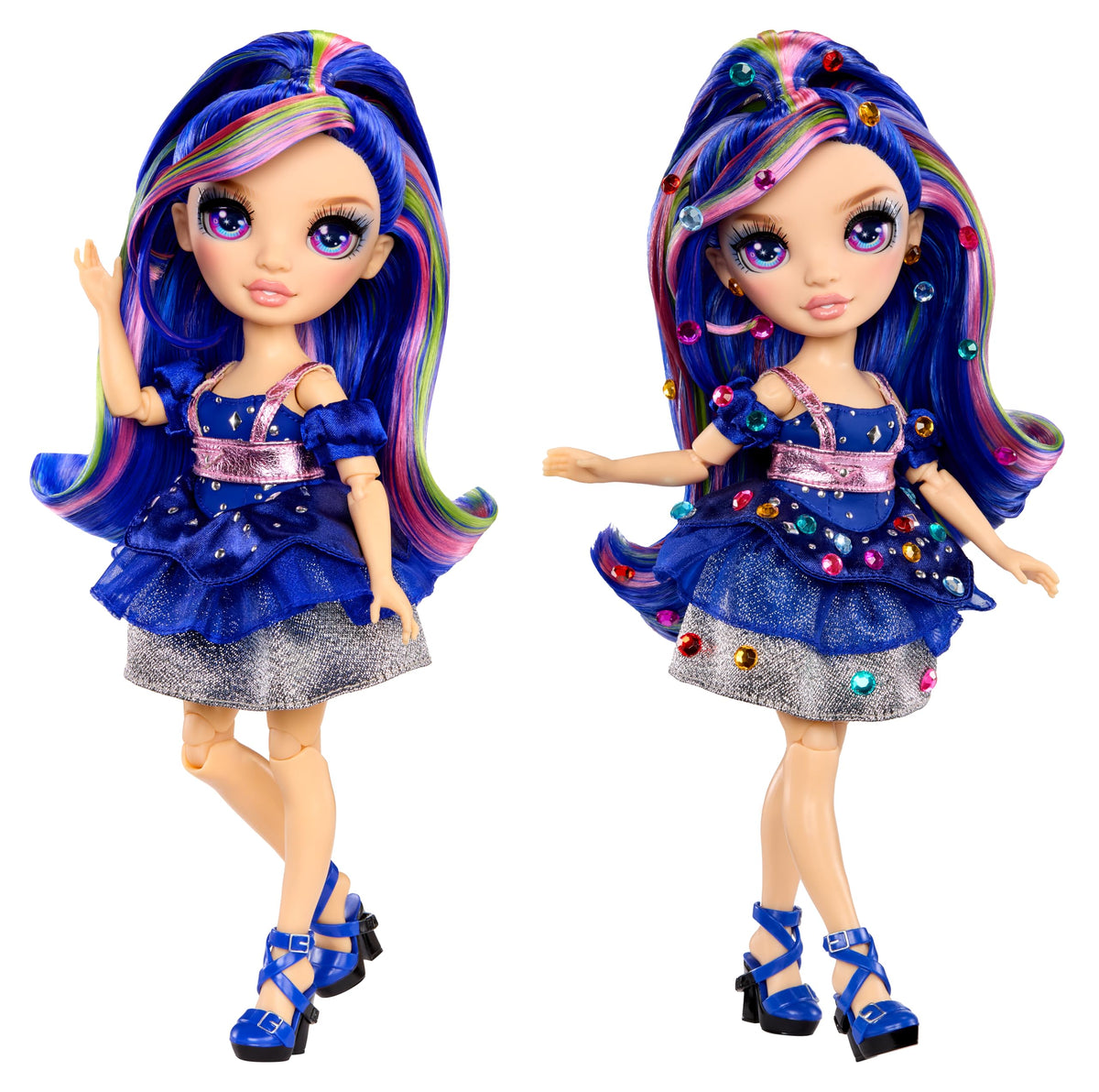 Genevieve Bleue silky hair and long lashes for dramatic poses