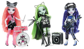 Rainbow High Neon Shadow Harley Limestone doll stand included for posing