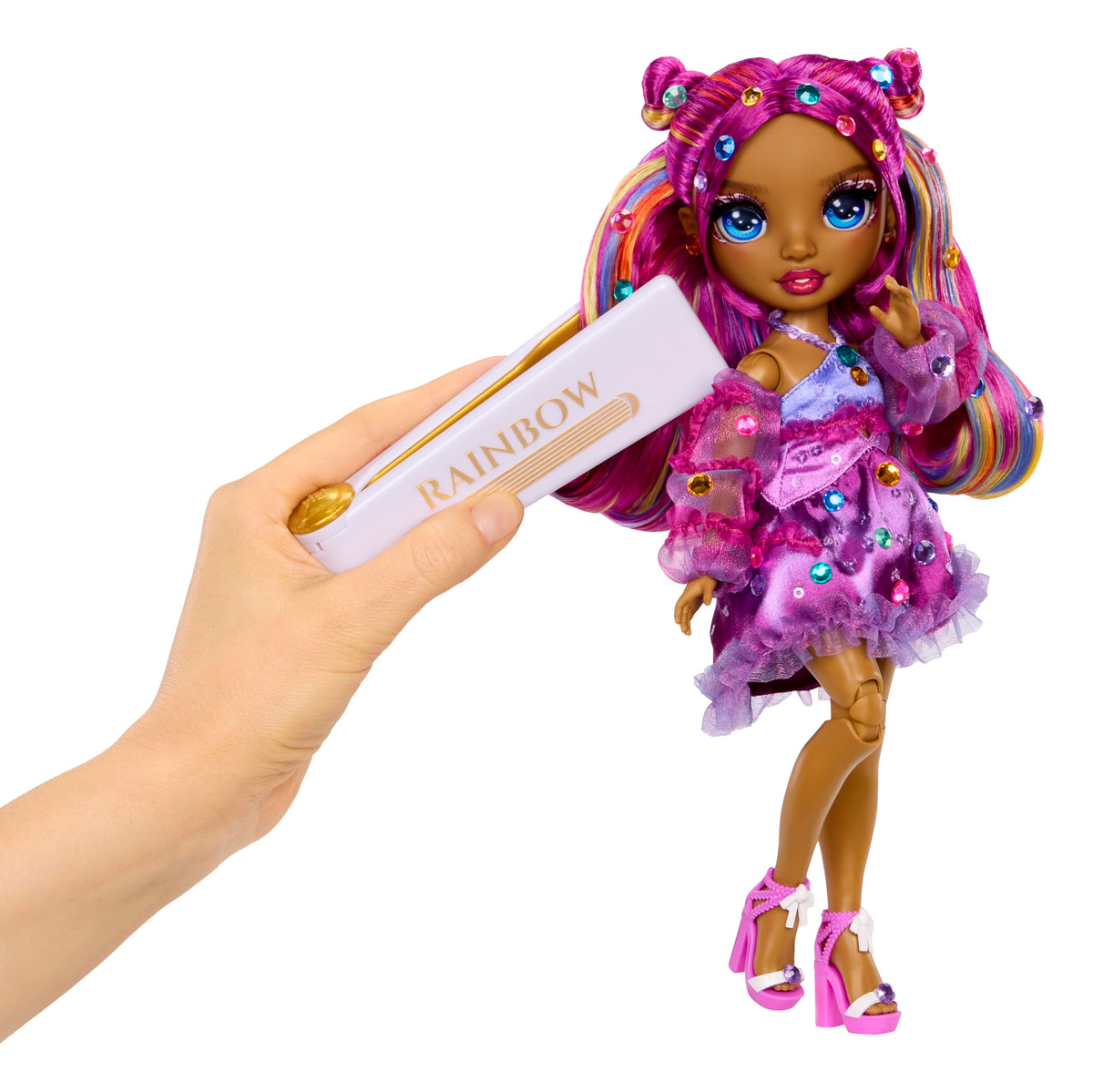 Rainbow High Noémie Violette doll in pose for imaginative play.