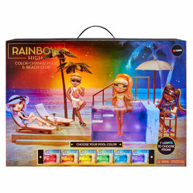 Rainbow High Pacific Coast smoothie cups and bar stools for doll refreshments