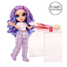 Rainbow High Violet hair clips and comb for quick styling before playtime.