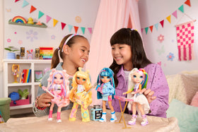 Rainbow High Skyler blue doll on stage pose during playtime.