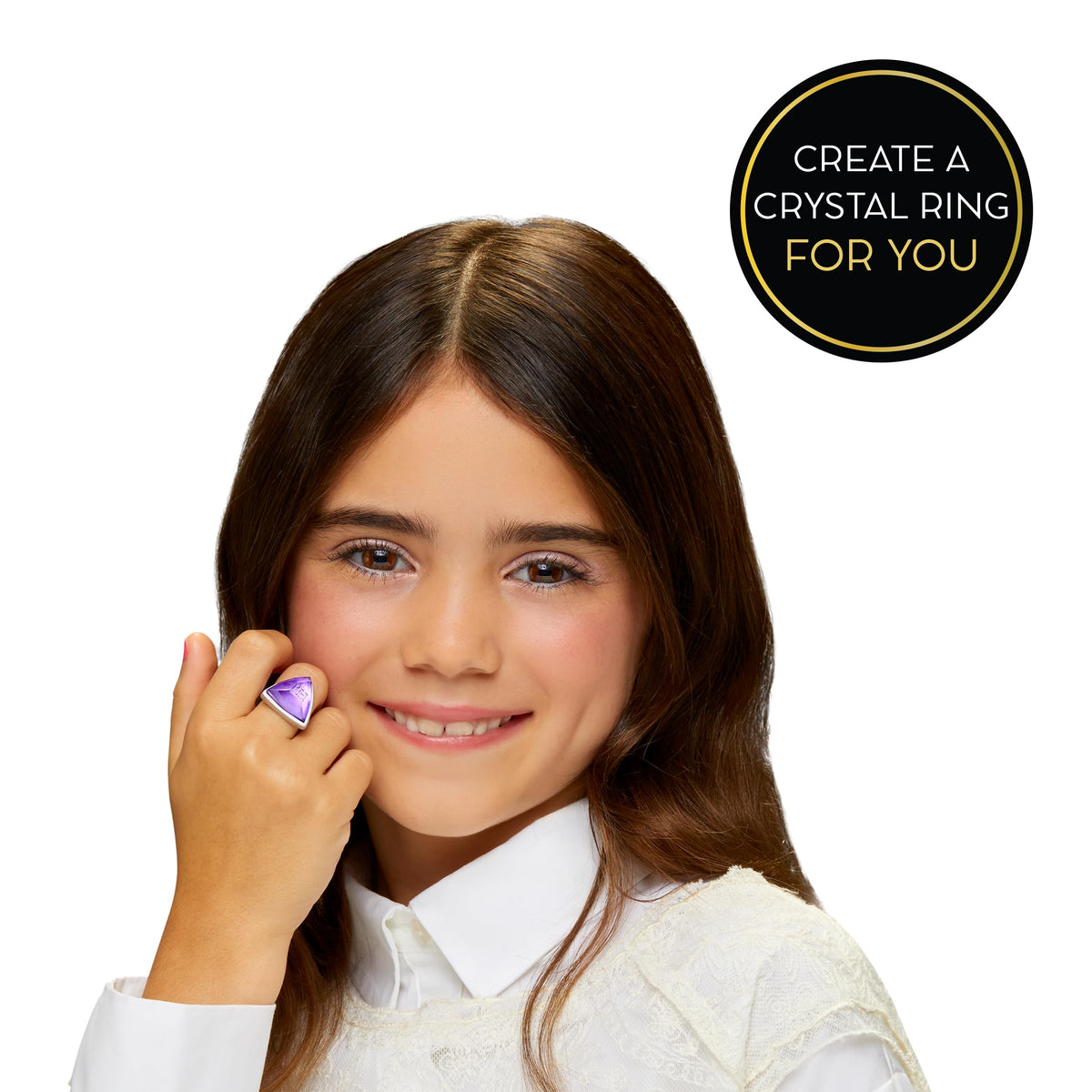 Rainbow High Violet crystal ring for you adds wearable sparkle