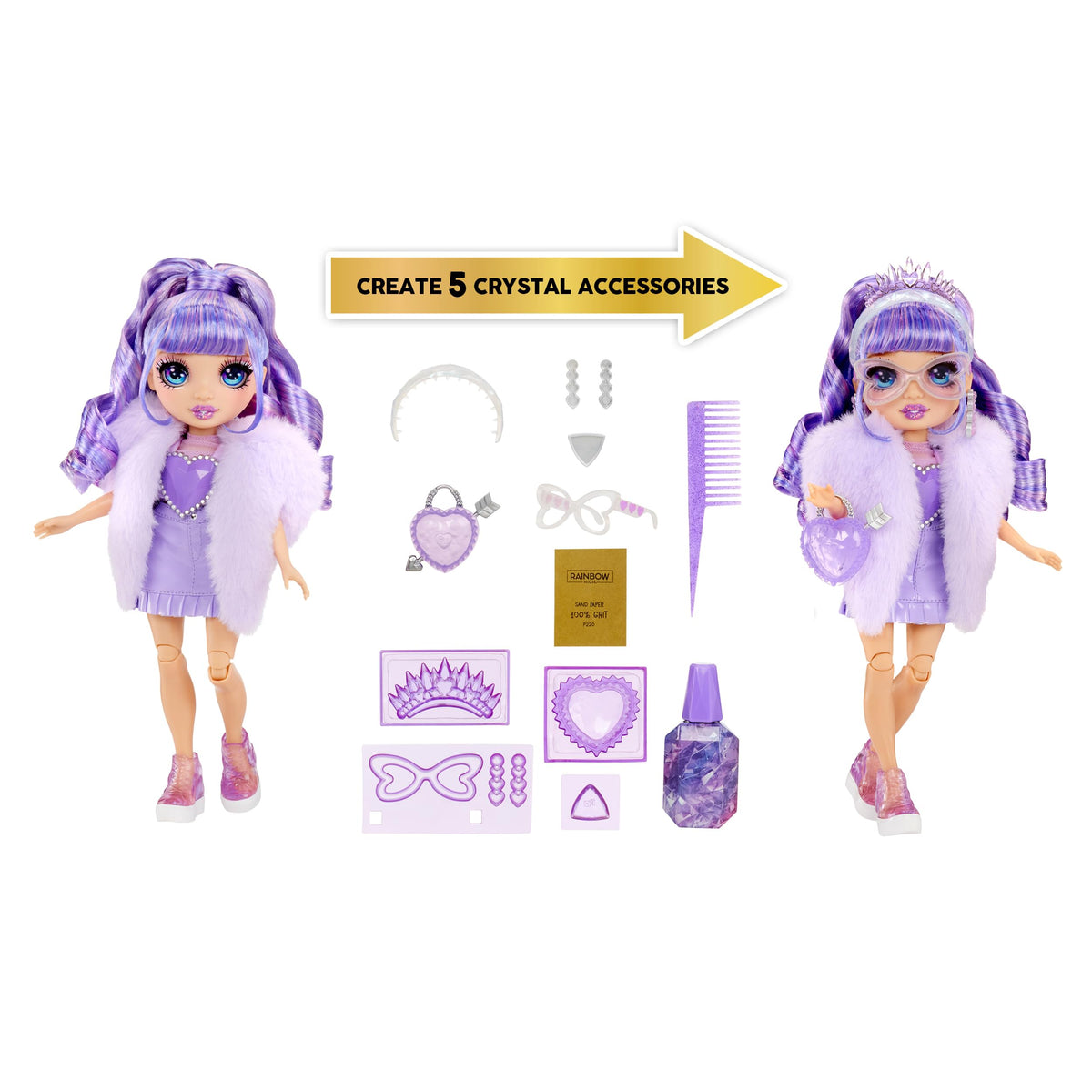 Rainbow High Violet 5-diy crystal accessories for imaginative dress-up