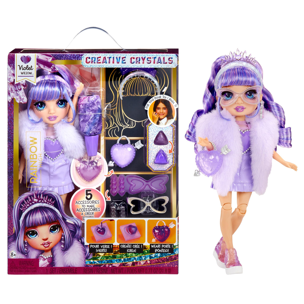 Rainbow High Violet doll crystal accessory kit for creative play