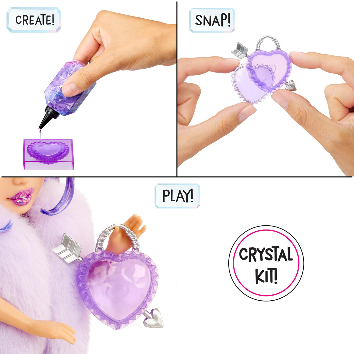 Rainbow High Violet resin molds enable crystal crafting at home
