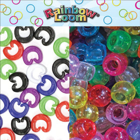 Rainbow Loom Happy Loom pair supports collaborative weaving projects.