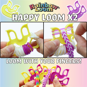 Rainbow Loom Loomi-Pals 17-band set with two glow colors for night crafts