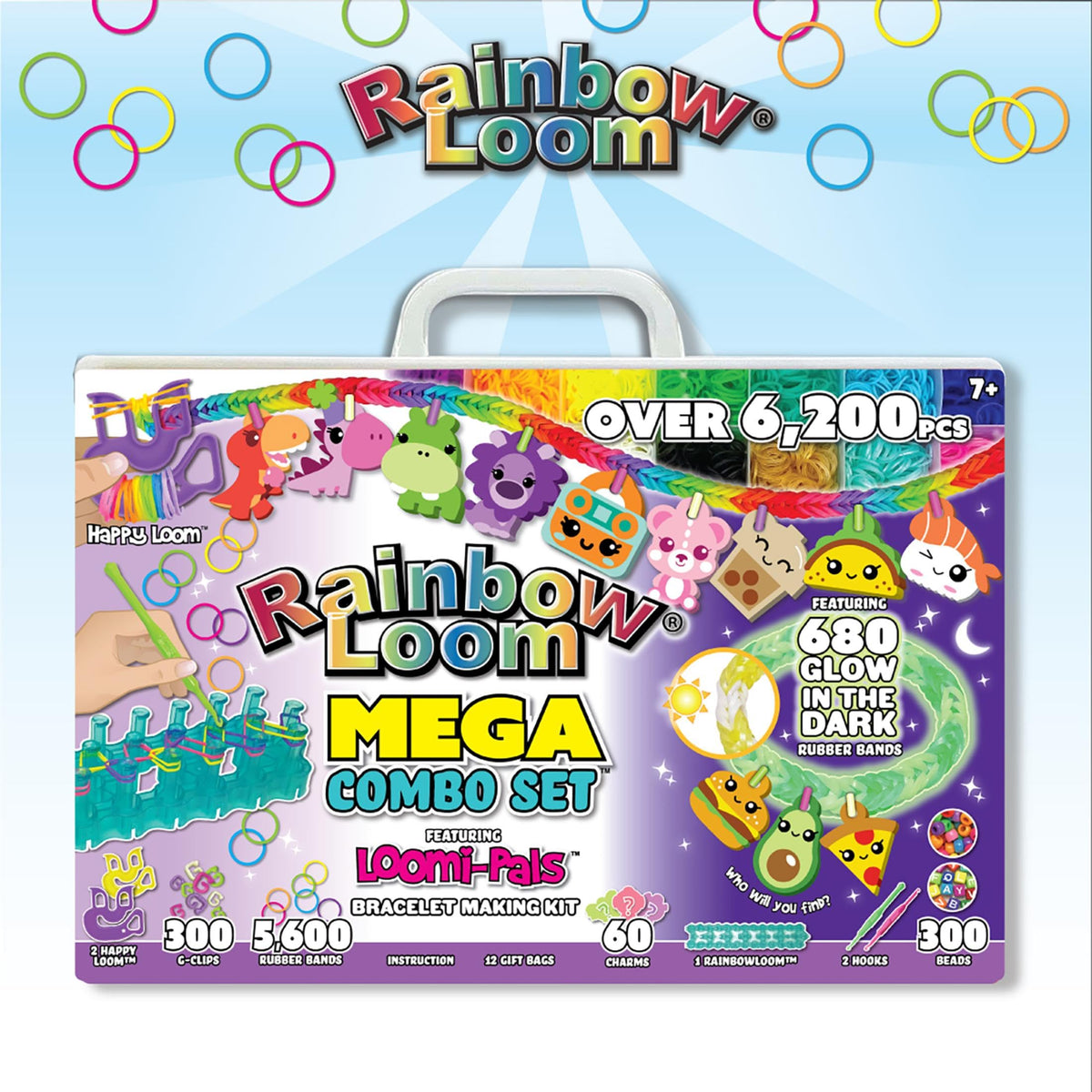 Rainbow Loom Loomi-Pals alphabet and pony beads for playful color matching