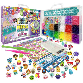 Rainbow Loom Loomi-Pals glow-mega-set carrying case organized for crafting on the go
