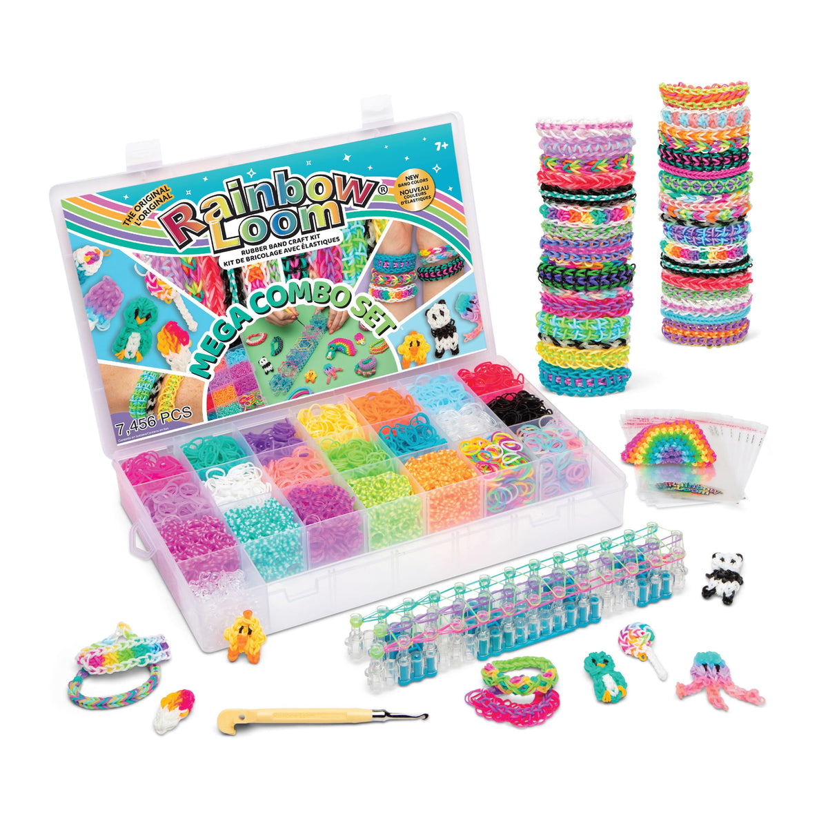 Rainbow Loom MEGA Combo Set organizer case keeps colors tidy for easy crafting