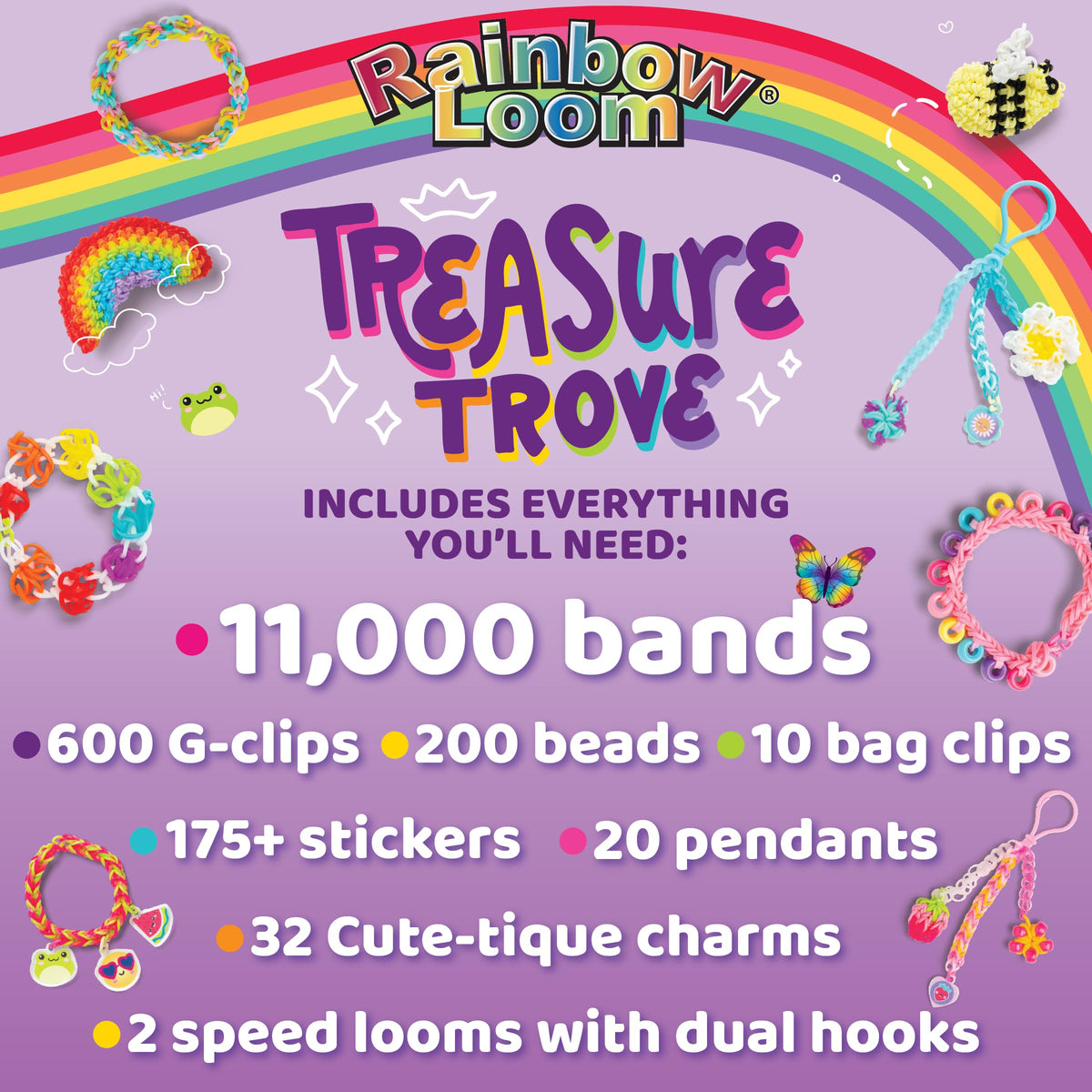 Rainbow Loom charms and pendants spark imaginative designs for personalized accessories.