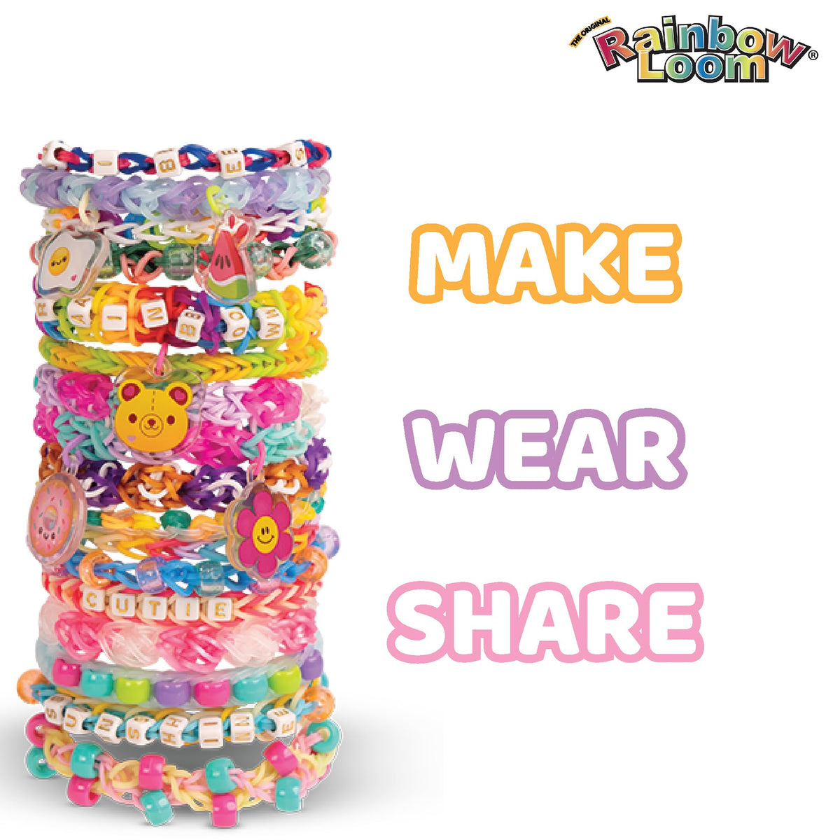 Rainbow Loom two Mighty Looms connected for larger, bolder bracelet designs.