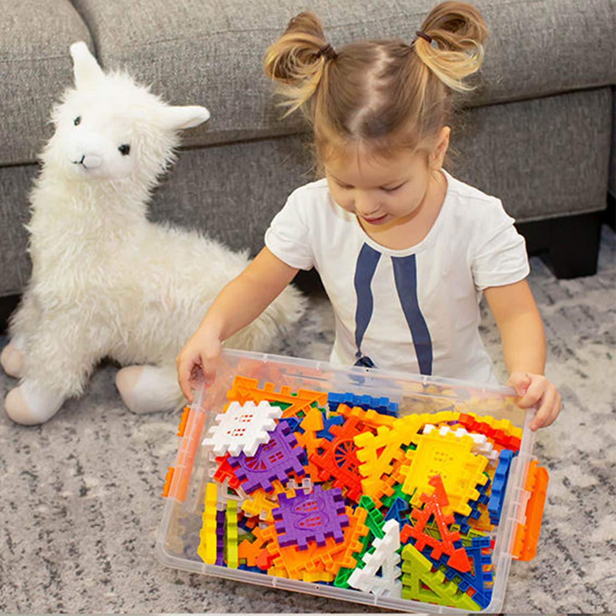 Rainbow Toyfrog 96-pcs building blocks enable open-ended STEM-inspired construction