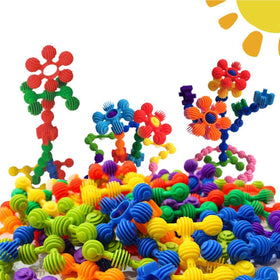 Rainbow Toyfrog Star Flex 70 pieces in tote for creative building and storage