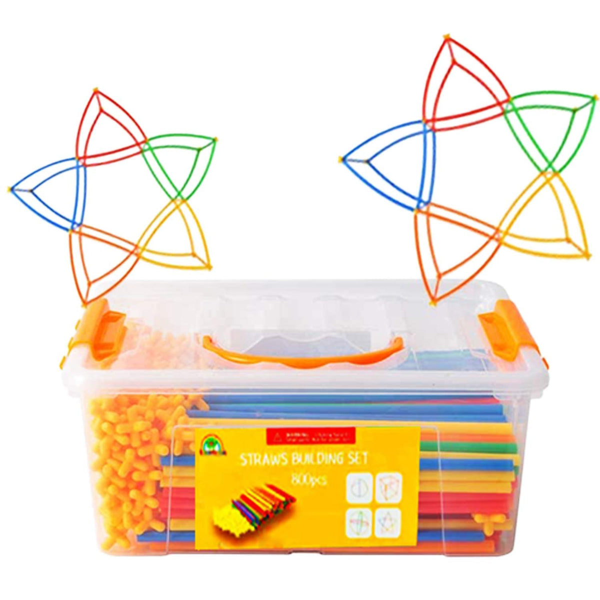 Rainbow Toyfrog straw connectors closeup shows versatile pieces for projects.