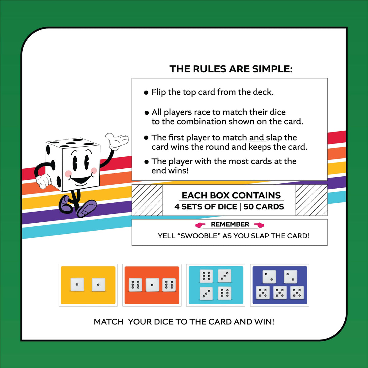 Rainbow Unicorn Rescue Swooble ages 8-plus table-ready for family fun