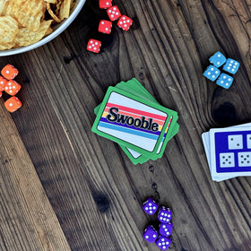 Rainbow Unicorn Rescue Swooble cards in play during a tense moment