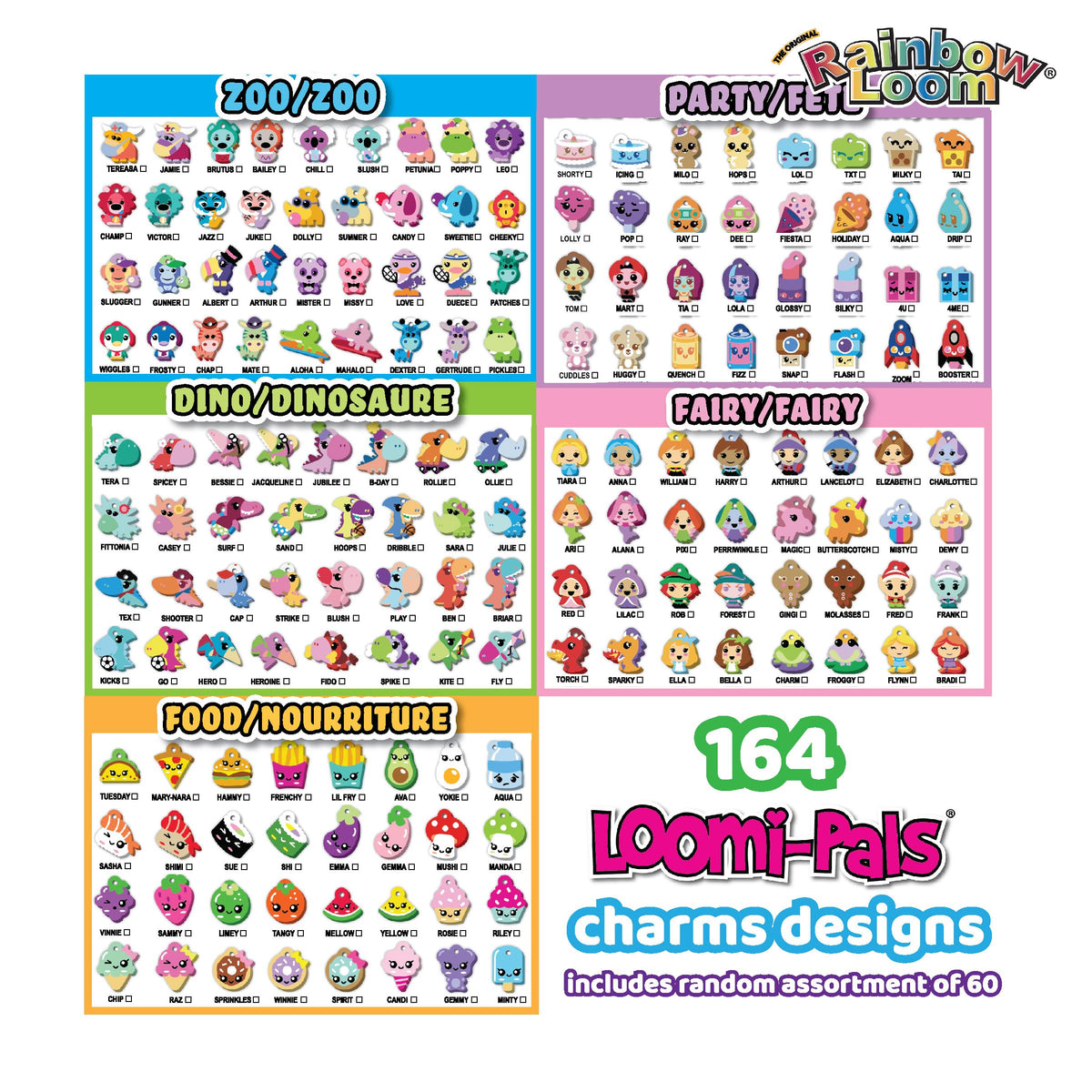 Rainbow Loom Loomi-Pals Mega carrying case with 23 compartments keeps items organized.