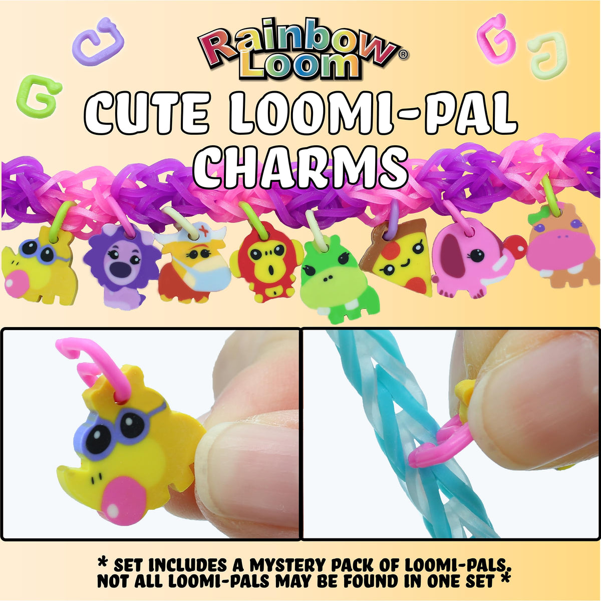 Rainbow Loom Loomi-Pals Mega 7-color palette inspires creative combos.