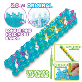 Rainbow Loom Loomi-Pals Mega set includes simple instructions and beginner-friendly tools.