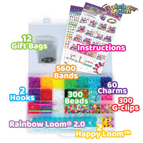 Rainbow Loom Loomi-Pals Mega 300 beads customize messages and patterns.