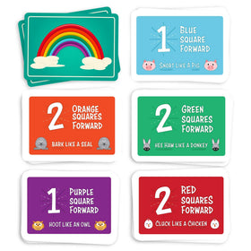 Rainbow Cards spark creativity during Rainbow Unicorn Rescue gameplay.
