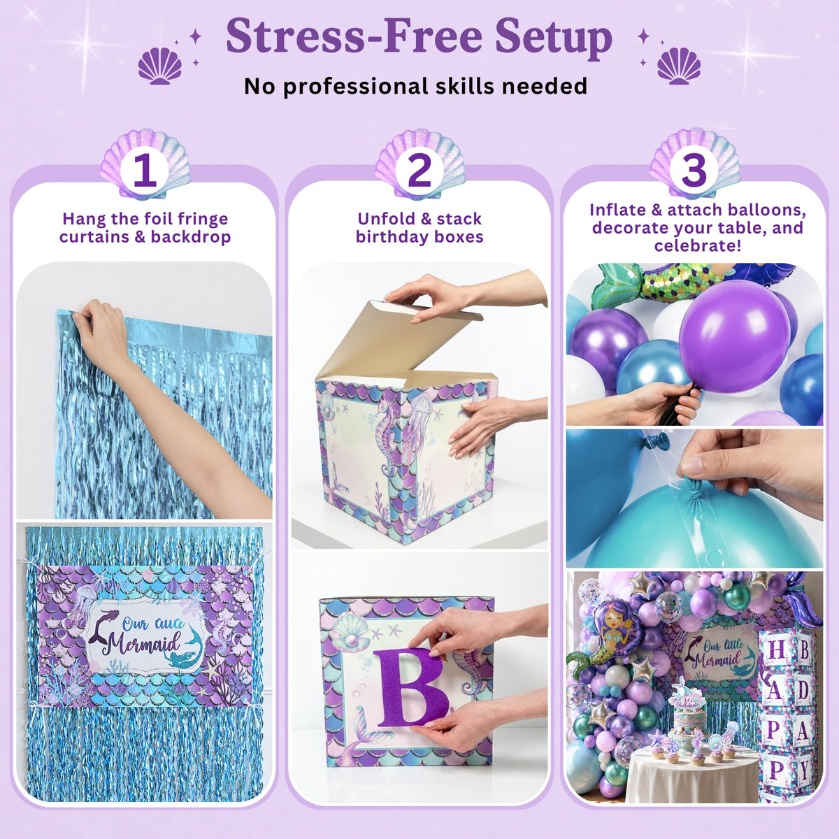 RainMeadow cupcake toppers complement sweet treats with a mermaid theme.