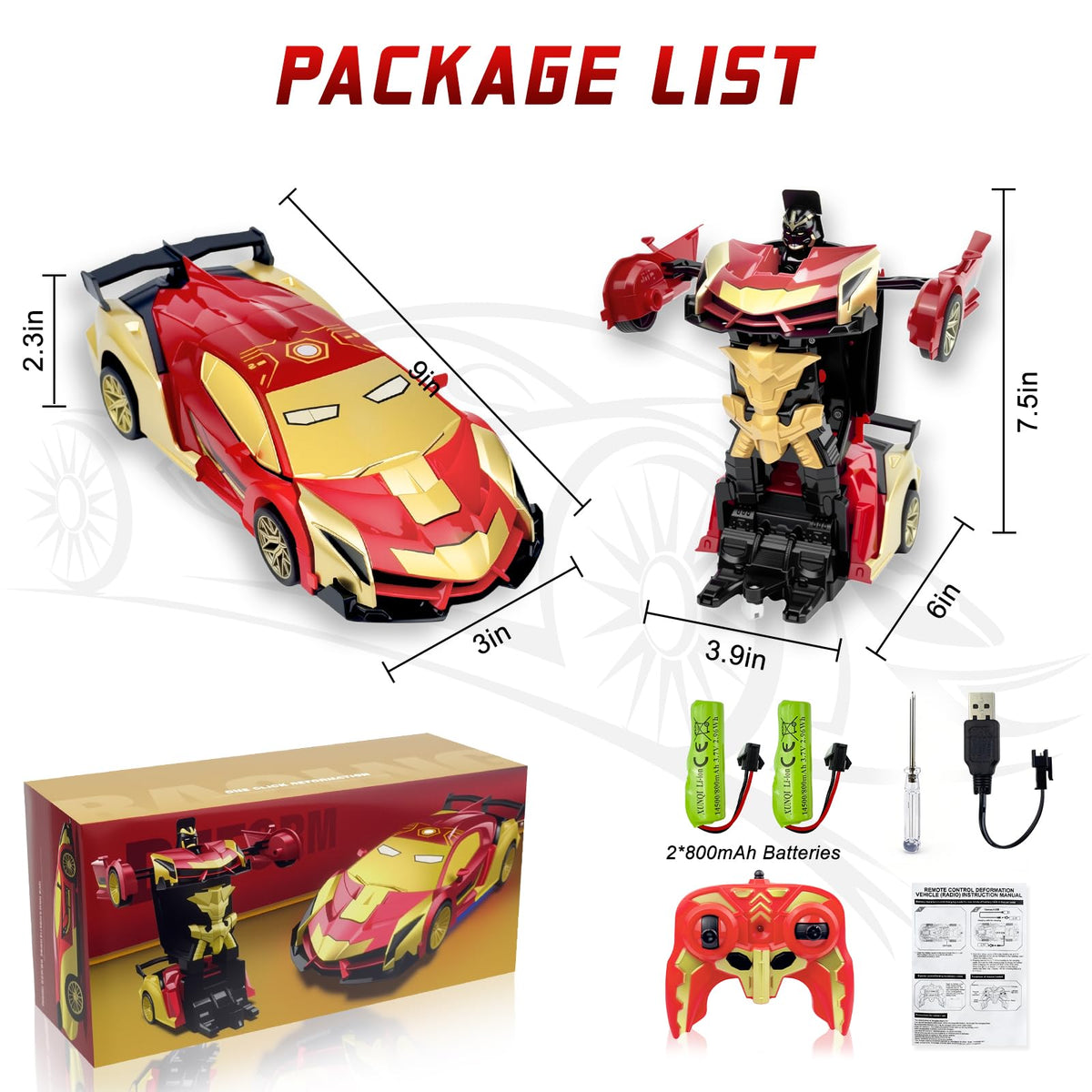 Rakay Iron Man RC car multiplayer racing supports family competition