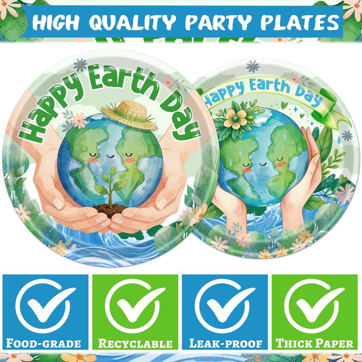Rakuto Happy Earth Day napkins for quick, clean celebrations.