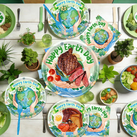 Rakuto table setting for eco-themed parties and events.