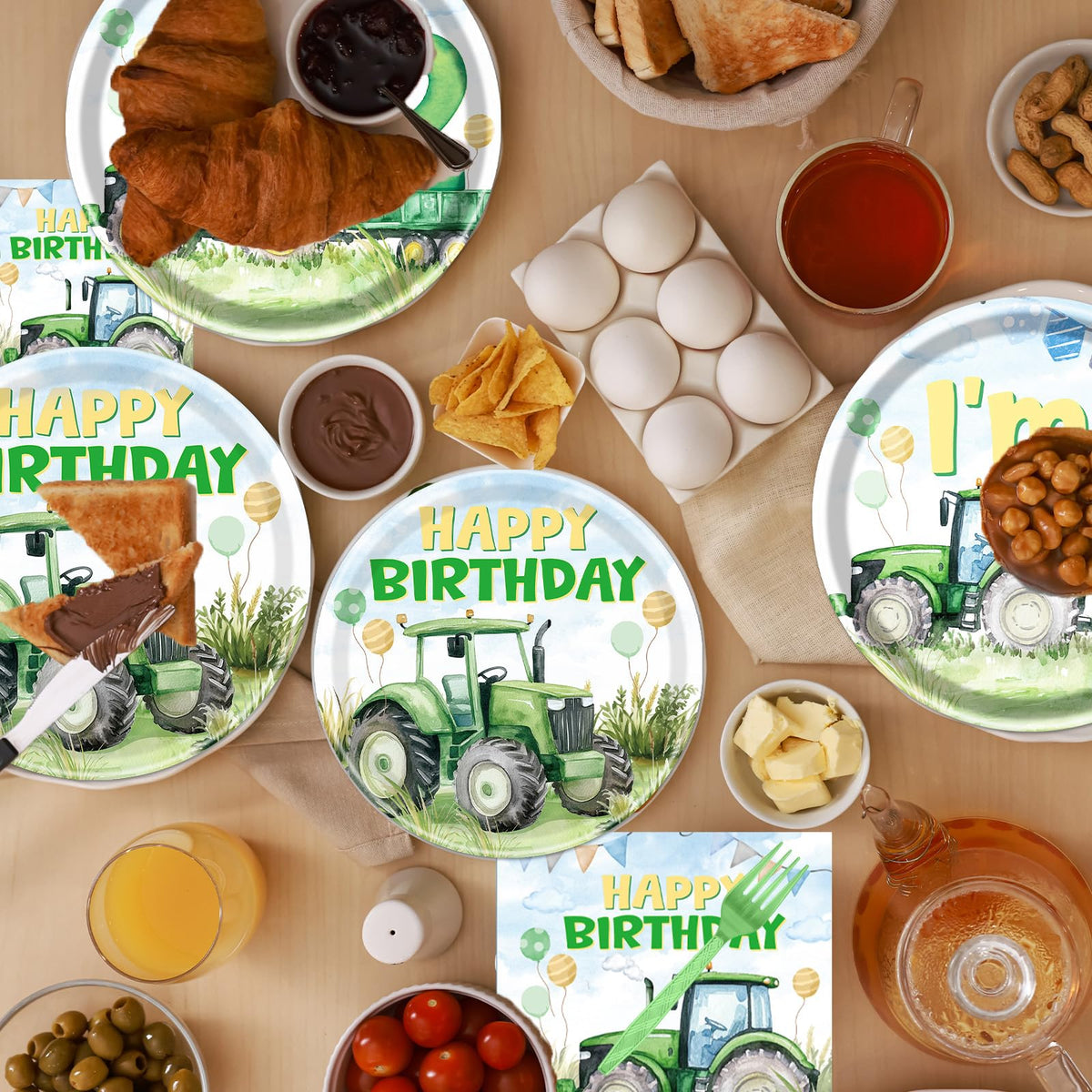 Rakuto Tractor disposable set enables quick cleanup after the party