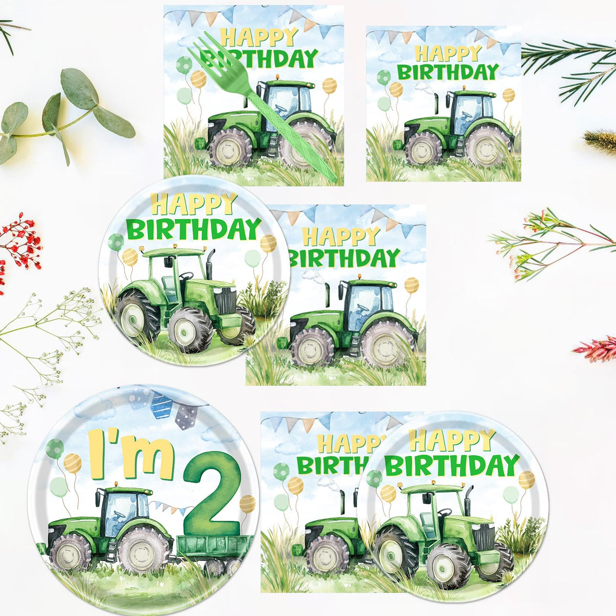 Rakuto Tractor tableware set presents complete dining essentials for 24