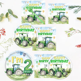 Rakuto Tractor tableware set presents complete dining essentials for 24