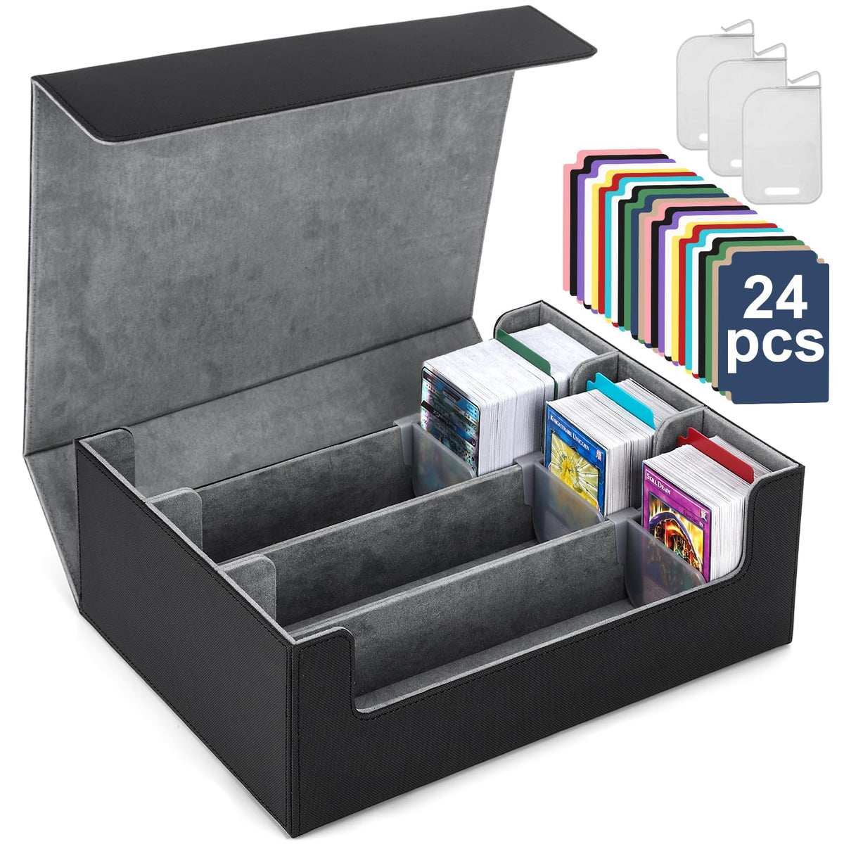 Ralout leather card case with magnetic closure protects a MTG deck.