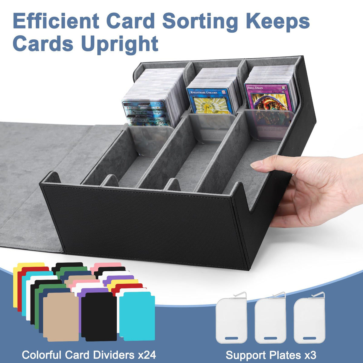 Ralout case features soft microfiber lining to cushion cards.